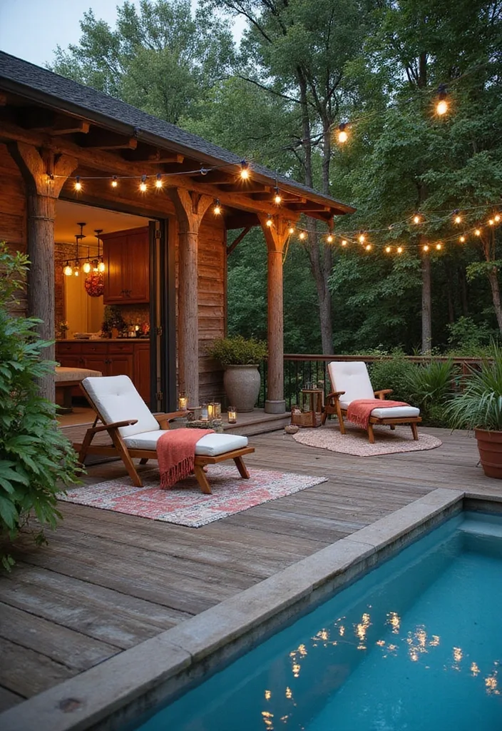15 Stunning Backyard Pool Ideas That'll Transform Your Summer Paradise (You Won't Believe #8!) - 4. Rustic Wooden Deck Pool