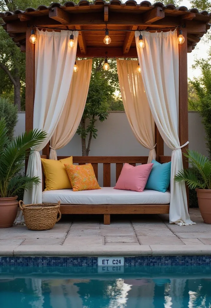 15 Stunning Backyard Pool Ideas That'll Transform Your Summer Paradise (You Won't Believe #8!) - 8. Cozy Pool Cabana