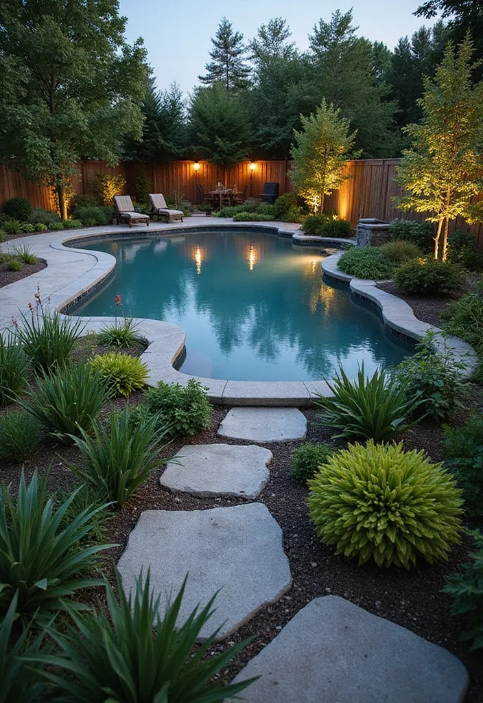 25 Stunning Backyard Pool Landscaping Ideas That Will Make You Want to Dive Right In! - 5. Eco-Friendly Oasis