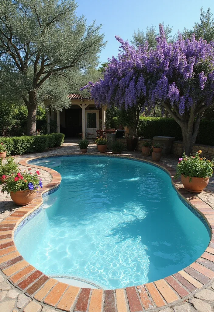 25 Stunning Backyard Pool Landscaping Ideas That Will Make You Want to Dive Right In! - 4. Mediterranean Escape