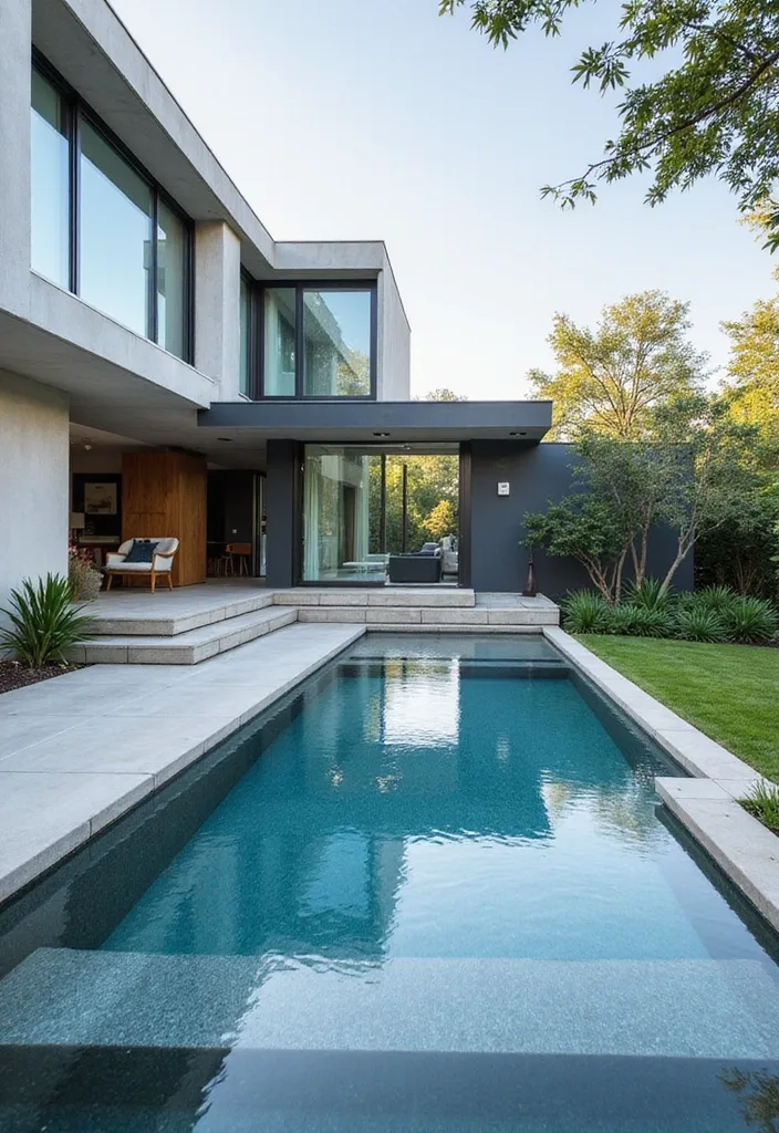 15 Luxurious Glass Pool Ideas for Modern Homes 9 15 Luxurious Glass Pools That Redefine Modern Living (You Won't Believe #9!) - 8. Modern Geometric Glass Pool