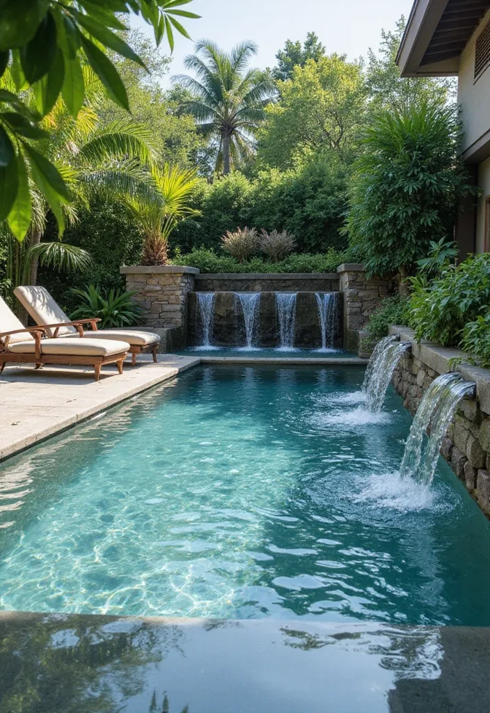 15 Luxurious Glass Pool Ideas for Modern Homes 4 15 Luxurious Glass Pools That Redefine Modern Living (You Won't Believe #9!) - 3. Glass Pool with Waterfalls