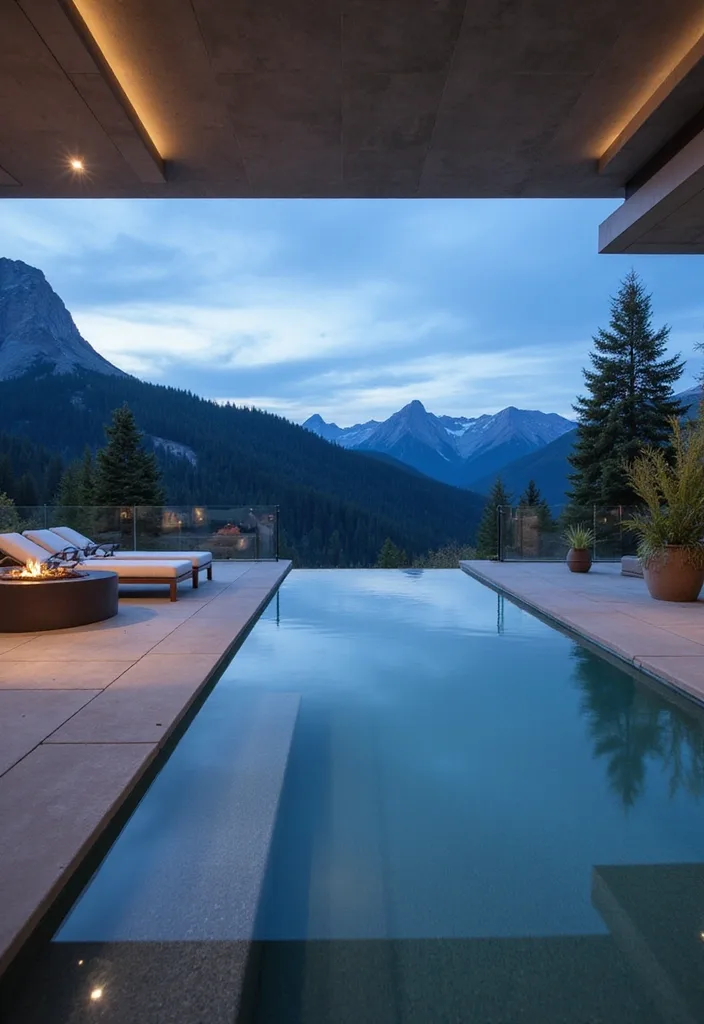 15 Indoor Pool Ideas for Home Inspiration 2 15 Jaw-Dropping Indoor Pool Ideas That'll Transform Your Home into an Oasis! - 1. Infinity Pool Charm