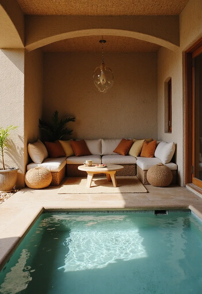 15 Indoor Pool Ideas for Home Inspiration 12 15 Jaw-Dropping Indoor Pool Ideas That'll Transform Your Home into an Oasis! - 11. Cozy Nook