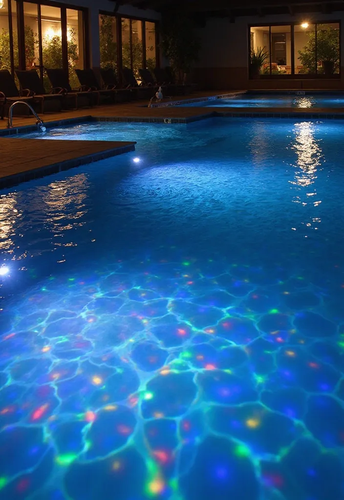 15 Indoor Pool Ideas for Home Inspiration 13 15 Jaw-Dropping Indoor Pool Ideas That'll Transform Your Home into an Oasis! - 12. Underwater Lighting