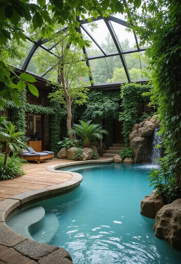 15 Indoor Pool Ideas for Home Inspiration 15 15 Jaw-Dropping Indoor Pool Ideas That'll Transform Your Home into an Oasis! - 14. Nature-Inspired Design