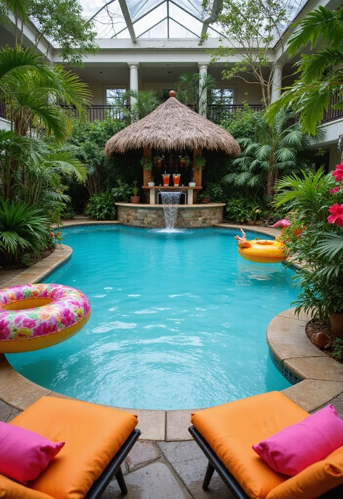 15 Indoor Pool Ideas for Home Inspiration 5 15 Jaw-Dropping Indoor Pool Ideas That'll Transform Your Home into an Oasis! - 4. Tropical Paradise
