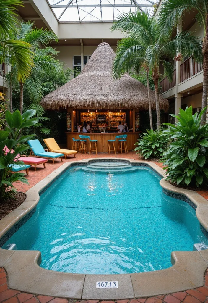15 Indoor Pool Concepts That'll Elevate Your Home Decor to a Whole New Level! - 4. Tropical Paradise Pool