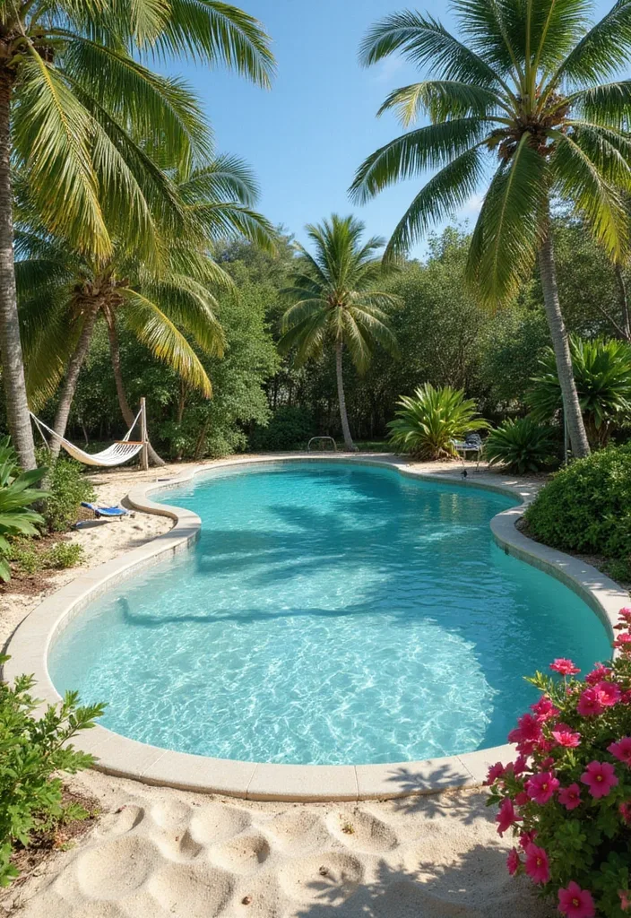15 Natural Swimming Pool Designs for Backyard Inspiration 5 15 Stunning Natural Swimming Pool Designs That Will Make Your Backyard a Paradise! - 4. The Tropical Paradise
