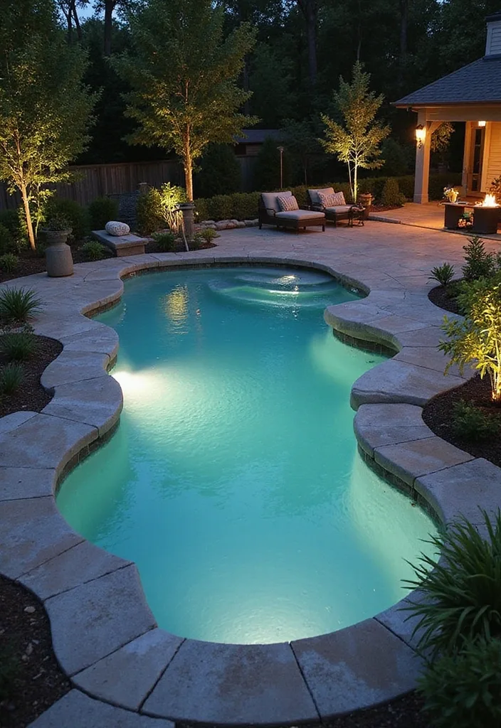 15 Natural Swimming Pool Designs for Backyard Inspiration 12 15 Stunning Natural Swimming Pool Designs That Will Make Your Backyard a Paradise! - 11. The Sunken Pool