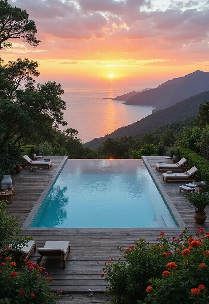 15 Natural Swimming Pool Designs for Backyard Inspiration 3 15 Stunning Natural Swimming Pool Designs That Will Make Your Backyard a Paradise! - 2. The Infinity Edge Delight
