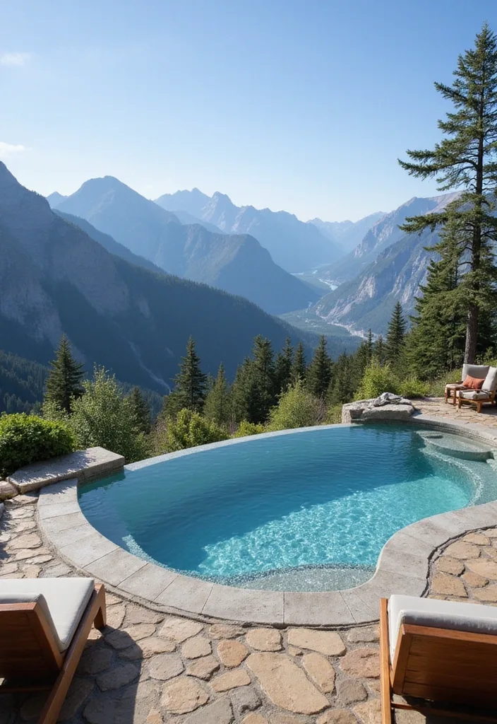 21 Stunning Plunge Pool Ideas for Small Yards 15 21 Stunning Plunge Pools for the Ultimate Relaxation Experience (Wait Until You See #11!) - 14. Mountain View Plunge Pool