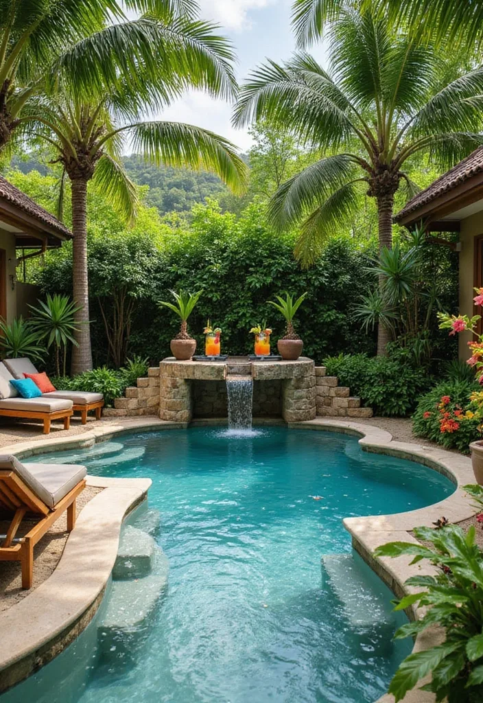 21 Stunning Plunge Pool Ideas for Small Yards 2 21 Stunning Plunge Pools for the Ultimate Relaxation Experience (Wait Until You See #11!) - 1. Tropical Paradise Plunge Pool