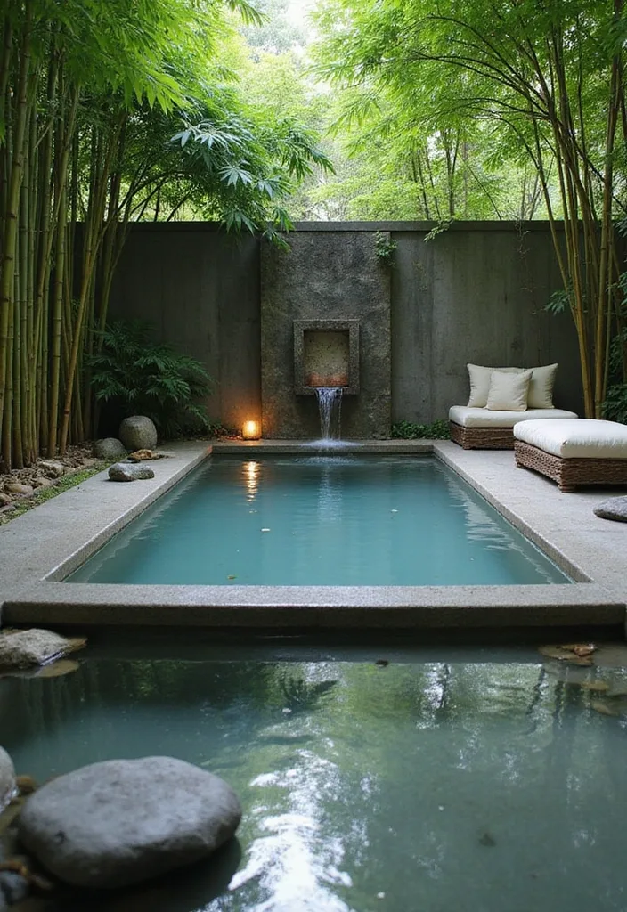 21 Stunning Plunge Pool Ideas for Small Yards 12 21 Stunning Plunge Pools for the Ultimate Relaxation Experience (Wait Until You See #11!) - 11. Serene Zen Plunge Pool