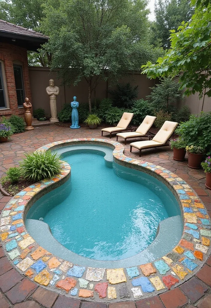 21 Stunning Plunge Pool Ideas for Small Yards 11 21 Stunning Plunge Pools for the Ultimate Relaxation Experience (Wait Until You See #11!) - 10. Artistic Plunge Pool