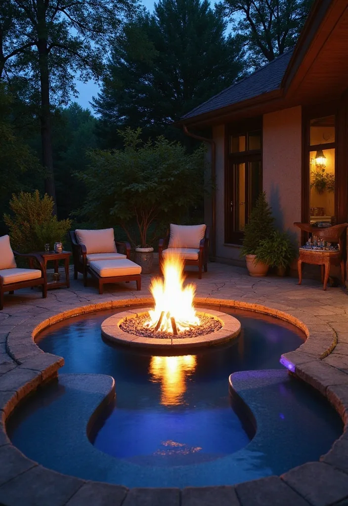 21 Stunning Plunge Pool Ideas for Small Yards 16 21 Stunning Plunge Pools for the Ultimate Relaxation Experience (Wait Until You See #11!) - 15. Fire and Water Plunge Pool