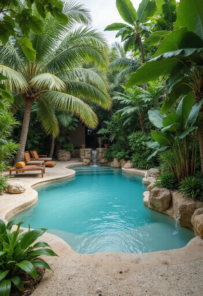 21 Stunning Plunge Pool Ideas for Small Yards 20 21 Stunning Plunge Pools for the Ultimate Relaxation Experience (Wait Until You See #11!) - 19. Tropical Lagoon Plunge Pool