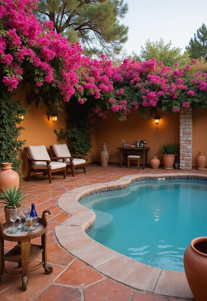 21 Pool Deck Decorating Ideas for a Backyard Refresh 5 21 Stunning Pool Deck Decorating Ideas That Will Make You Want to Dive Right In! - 4. Mediterranean Escape
