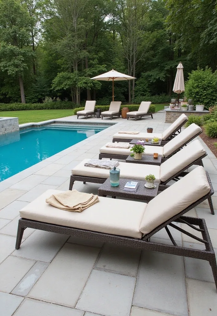 21 Pool Deck Decorating Ideas for a Backyard Refresh 19 21 Stunning Pool Deck Decorating Ideas That Will Make You Want to Dive Right In! - 18. Stylish Pool Deck Furniture