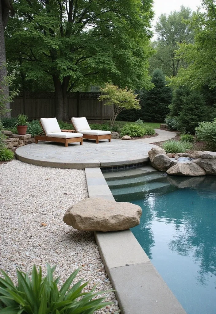 15 Stunning Pool Deck Ideas for a Dream Backyard 16 15 Stunning Pool Deck Ideas That'll Turn Your Backyard into a Dream Oasis! - 15. Serene Zen Garden