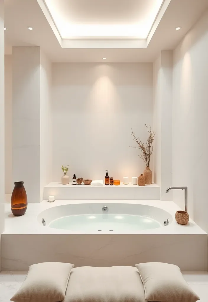21 Gorgeous Pool House Bathroom Ideas You’ll Want to Dive Into! - 5. Elegant Spa Retreat