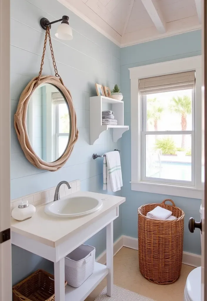 21 Gorgeous Pool House Bathroom Ideas You’ll Want to Dive Into! - 1. Coastal Chic Aesthetic