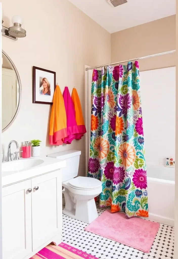 21 Gorgeous Pool House Bathroom Ideas You’ll Want to Dive Into! - 16. Vibrant Accents