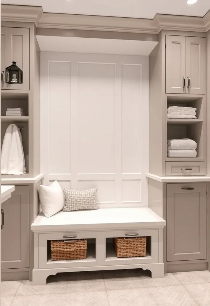 21 Gorgeous Pool House Bathroom Ideas You’ll Want to Dive Into! - 21. Tailored Built-Ins
