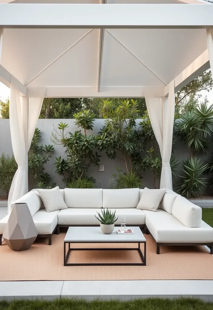 22 Pool House Cabana Ideas That Will Make Your Summer Unforgettable! - 3. Minimalist Oasis