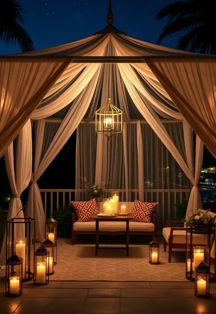 22 Pool House Cabana Ideas That Will Make Your Summer Unforgettable! - 22. Enchanted Evening
