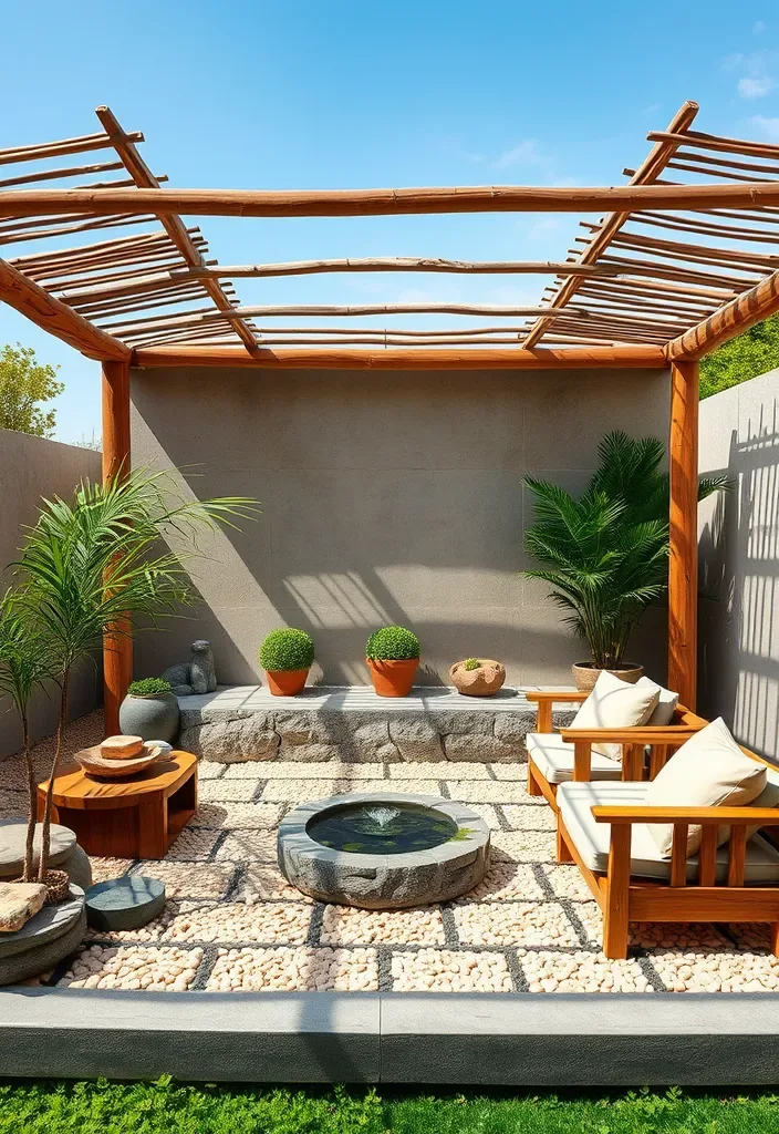 22 Pool House Cabana Ideas That Will Make Your Summer Unforgettable! - 10. Zen Garden Retreat