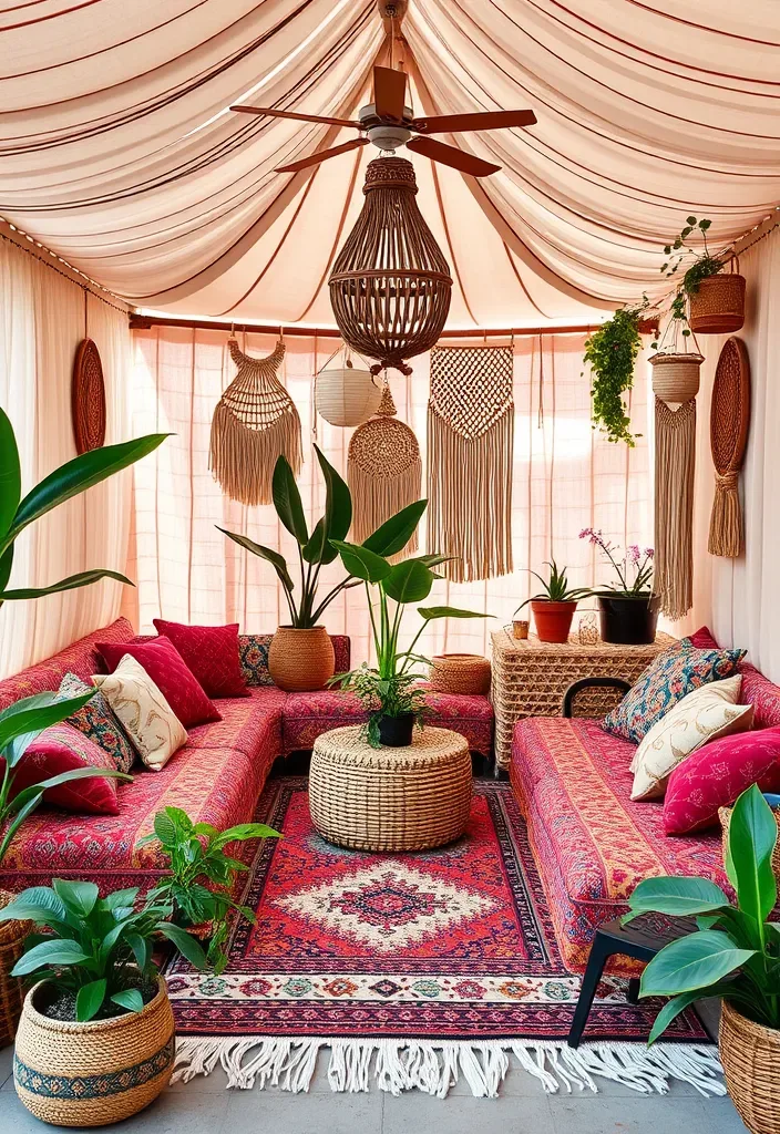 22 Pool House Cabana Ideas That Will Make Your Summer Unforgettable! - 5. Bohemian Escape