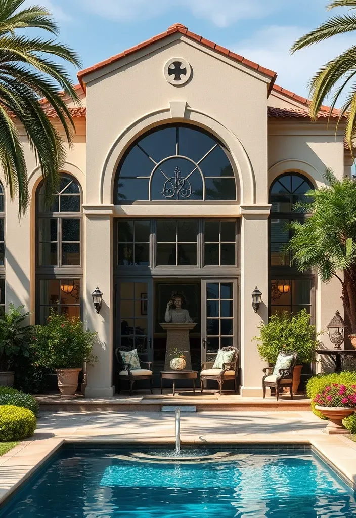 20 Pool House Design Ideas for Backyard Inspiration 8 21 Stunning Pool House Designs That Will Make Your Backyard the Envy of the Neighborhood! - 7. Elegant European Retreat