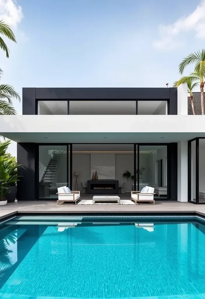 20 Pool House Design Ideas for Backyard Inspiration 16 21 Stunning Pool House Designs That Will Make Your Backyard the Envy of the Neighborhood! - 15. Contemporary Retreat
