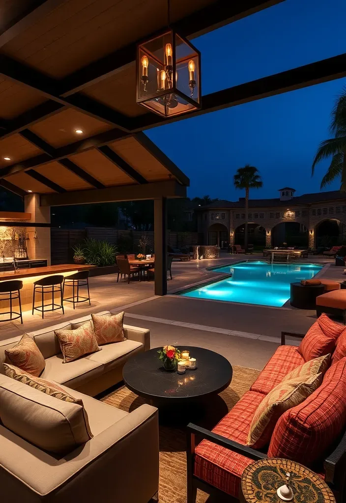 20 Pool House Design Ideas for Backyard Inspiration 5 21 Stunning Pool House Designs That Will Make Your Backyard the Envy of the Neighborhood! - 4. Luxurious Lounge