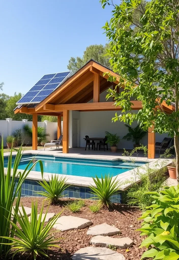 22 Pool House Ideas That Will Turn Your Backyard into a Luxurious Retreat (Wait Until You See #10!) - 14. Eco-Friendly Retreat