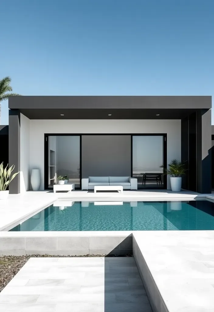 22 Pool House Ideas That Will Turn Your Backyard into a Luxurious Retreat (Wait Until You See #10!) - 2. Modern Minimalism