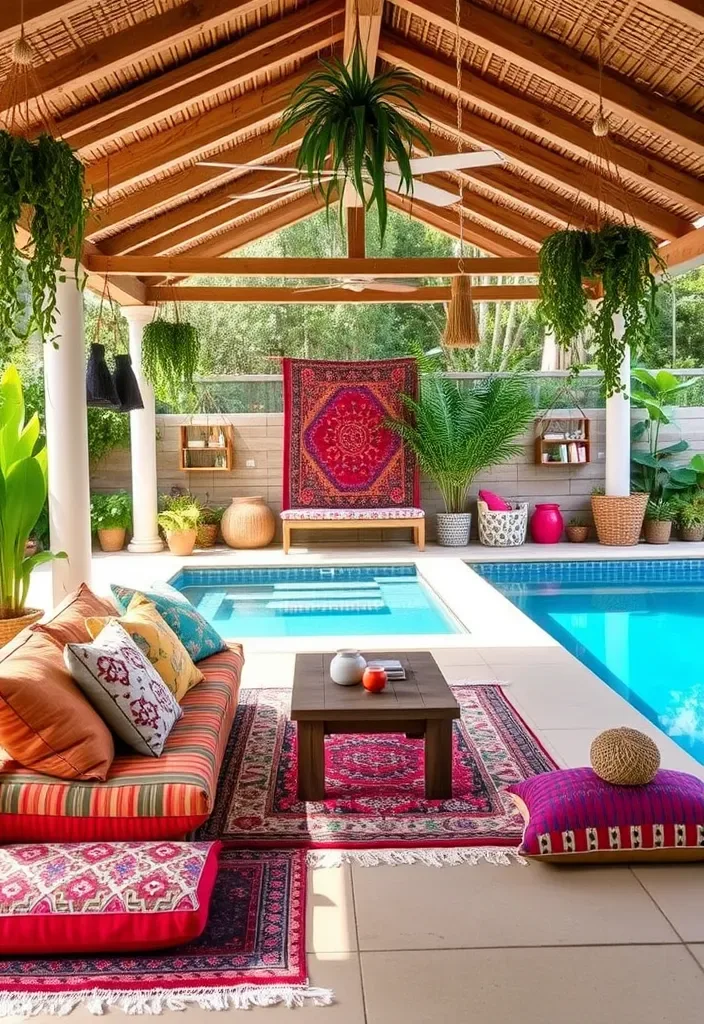 22 Pool House Ideas That Will Turn Your Backyard into a Luxurious Retreat (Wait Until You See #10!) - 6. Bohemian Oasis