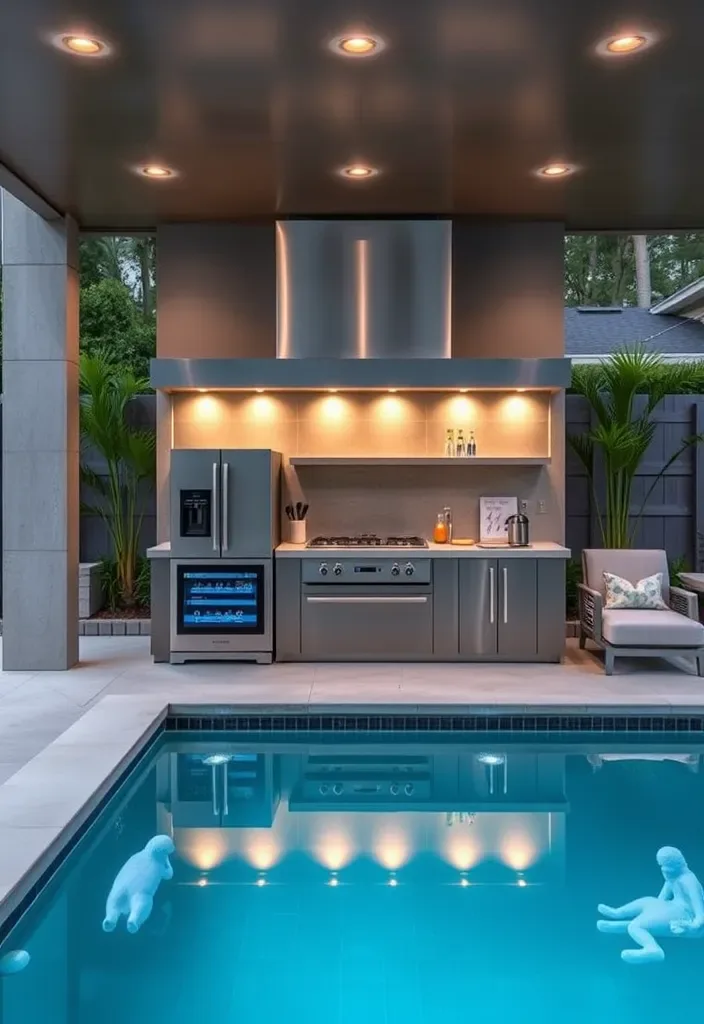 15 Pool House Kitchen Design Ideas for Entertaining 9 22 Stunning Pool House Kitchen Designs That'll Make You Want to Dive Right In! - 8. Smart Technology