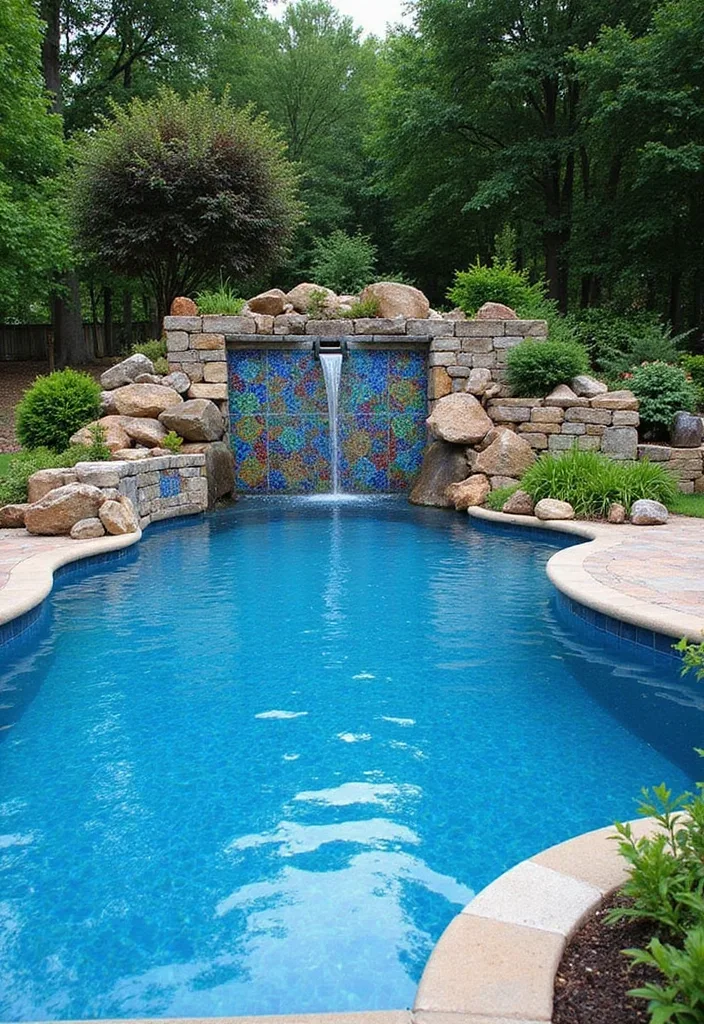21 Stunning Inground Pools That'll Turn Your Backyard into a Summer Paradise! - 16. Artistic Pool Tiles