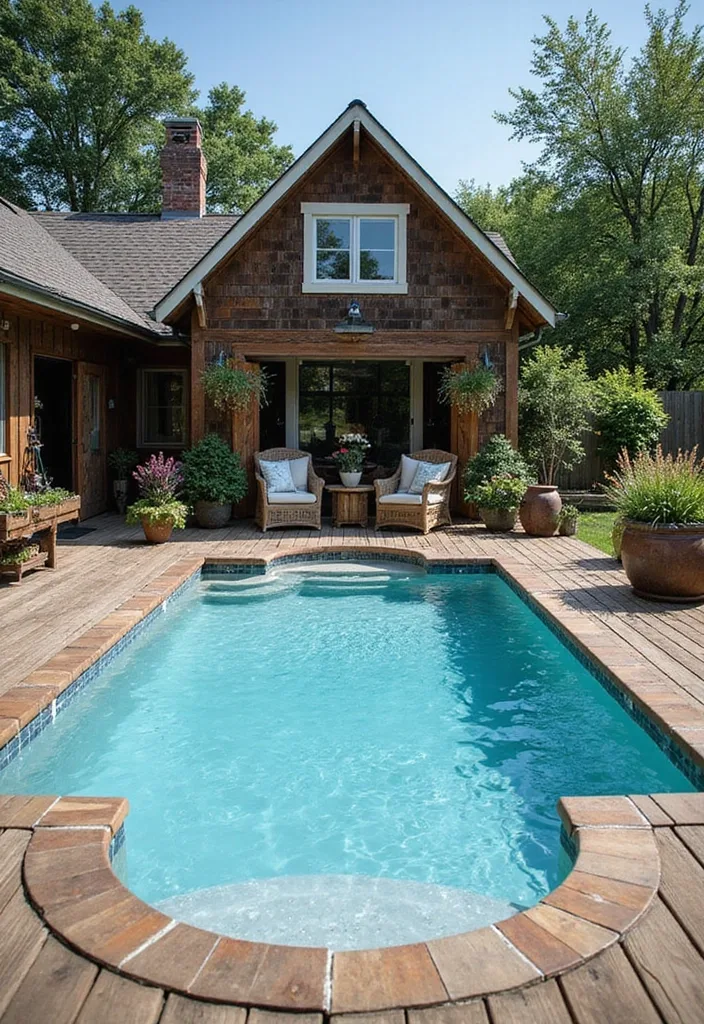 21 Stunning Inground Pools That'll Turn Your Backyard into a Summer Paradise! - 4. Rustic Farmhouse Charm