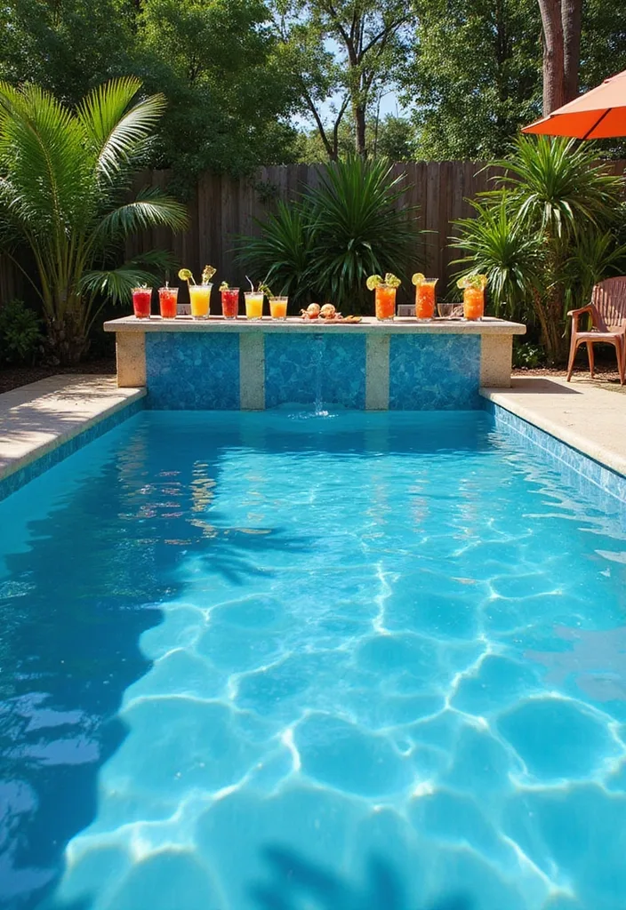 21 Stunning Inground Pools That'll Turn Your Backyard into a Summer Paradise! - 7. Swim-Up Bars