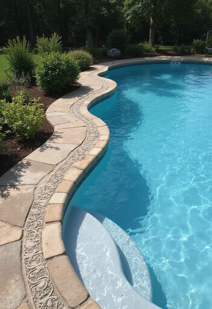 21 Stunning Inground Pools That'll Turn Your Backyard into a Summer Paradise! - 18. Unique Pool Edging