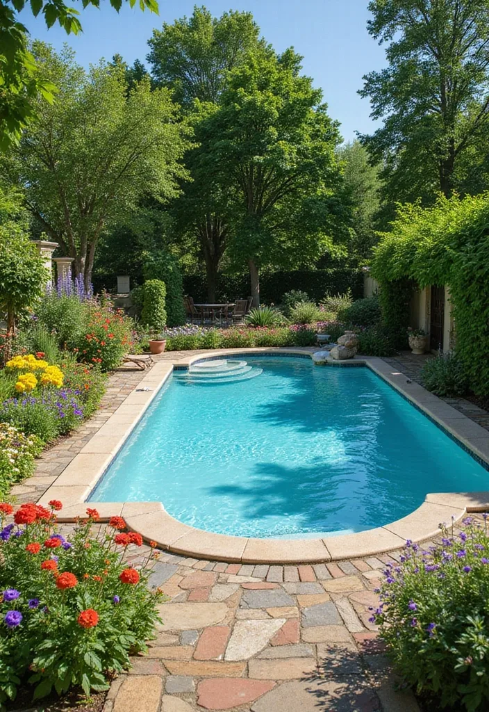 21 Stunning Inground Pools That'll Turn Your Backyard into a Summer Paradise! - 14. Poolside Gardens