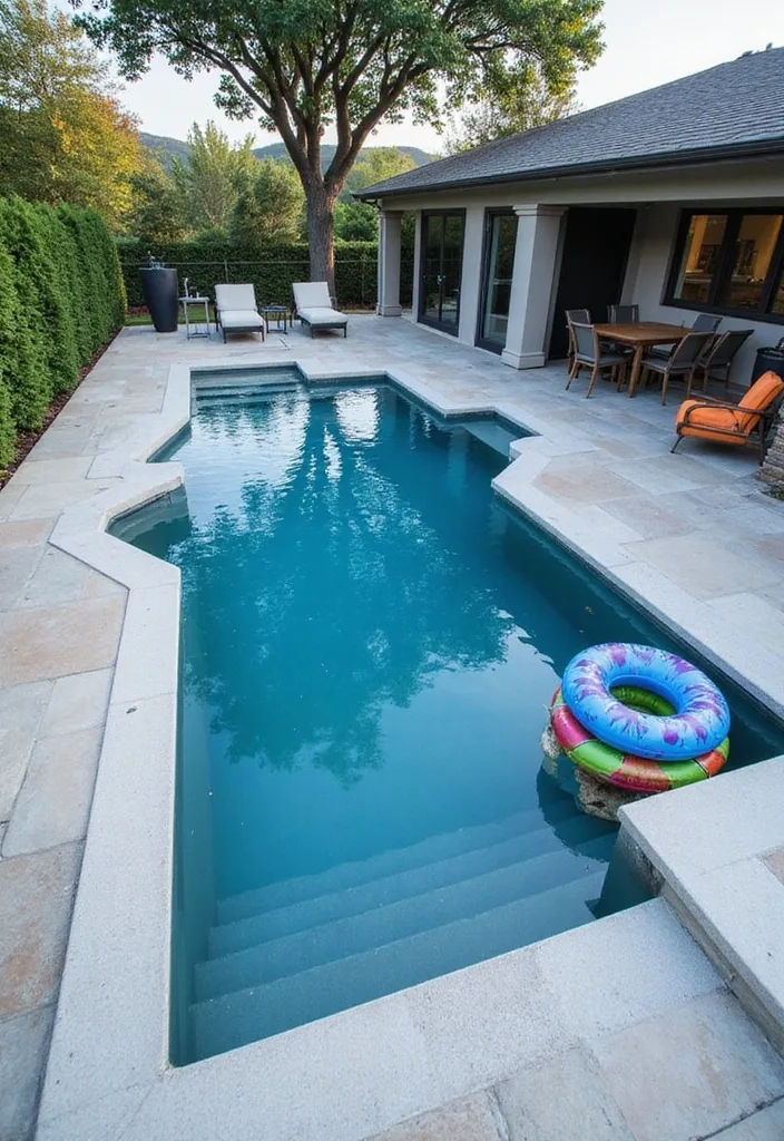 21 Stunning Inground Pools That'll Turn Your Backyard into a Summer Paradise! - 3. Contemporary Geometric Designs