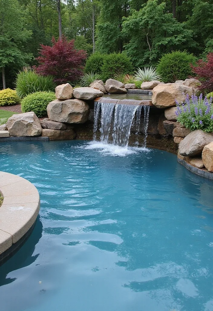21 Stunning Inground Pools That'll Turn Your Backyard into a Summer Paradise! - 12. Water Features