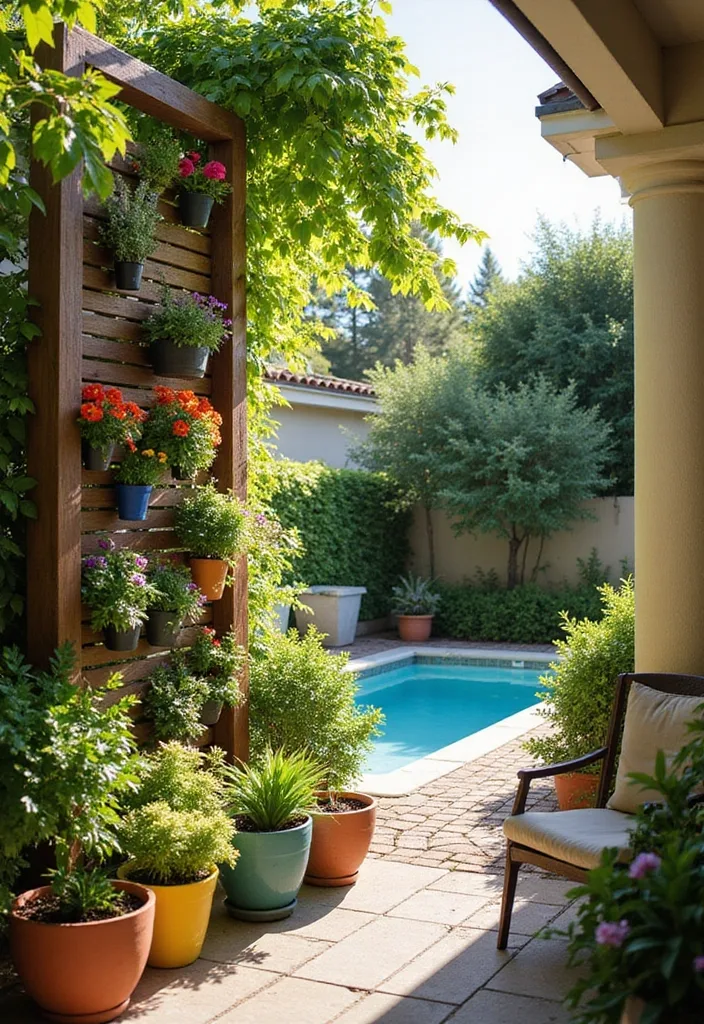 20 Creative Landscaping Ideas for a Small Backyard with a Pool 2 20 Creative Landscaping Ideas for Small Backyards with Pools (Prepare to Be Inspired!) - 1. Vertical Gardens for Enhanced Privacy