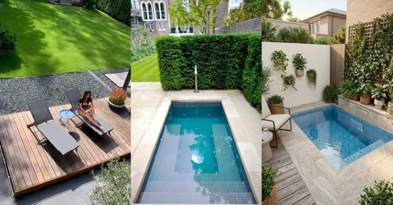 small backyard pool ideas on a budget featured image collage